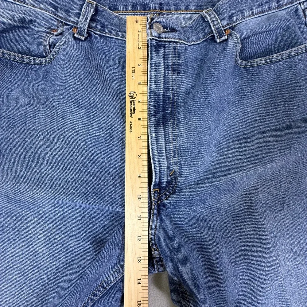 Levis 505 Regular Fit Jeans Mens 40x30‎ Blue Medium Wash Straight Leg Denim